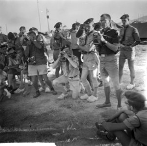 Jamboree 1963 te Marathon Griekenland Hollandkamp in Nederlands kamp oa met D, Bestanddeelnr 915-4199