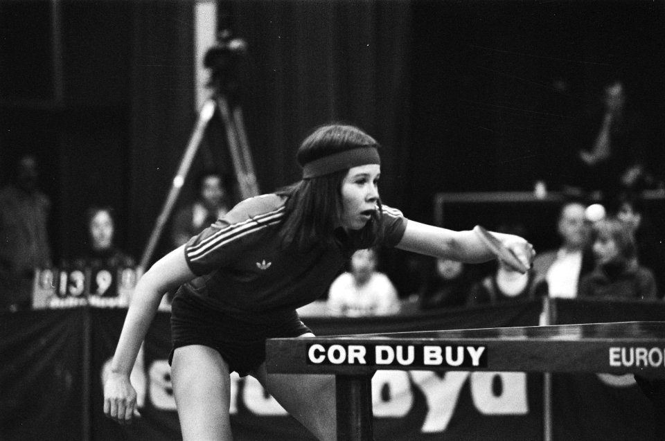 Jaarbeursstedencup tafeltennis Delta Lloyd tegen TCC Olympia Koblenz Annemiek, Bestanddeelnr 928-5186