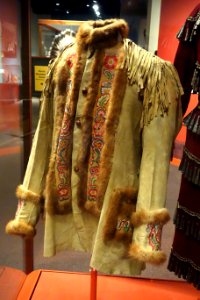Jacket, Cree, mid 1900s, view 1, hide, fur, silk thread - Glenbow Museum - DSC00855 photo