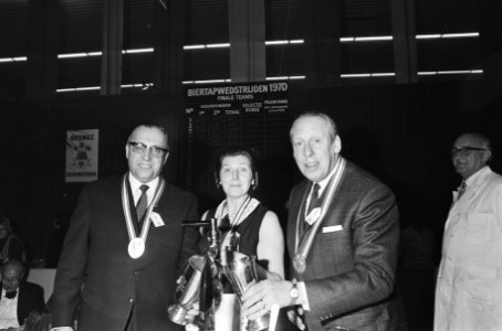 Jaarlijkse nationale biertapwedstrijd in RAI, Amsterdam, Bestanddeelnr 924-1705