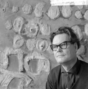 Jaap Wagemaker (schilder) krijgt de Prix de la critique , Jaap Wagemaker bij e, Bestanddeelnr 917-5545