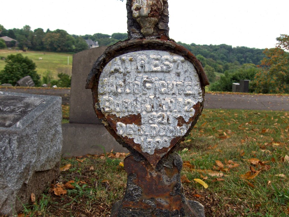 Jacob Fichter Cross, St. Mary’s Cemetery, Ross Township, 2015-08-18, 02