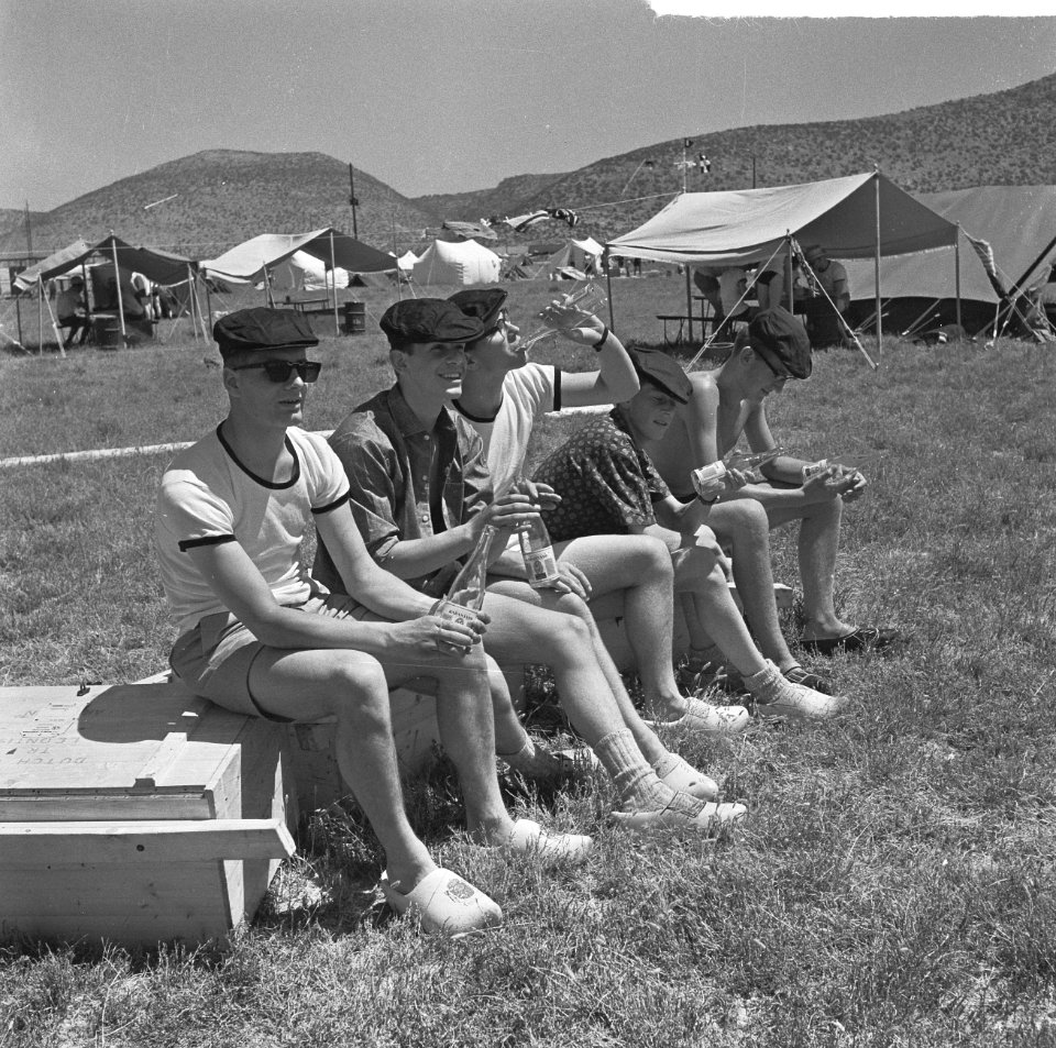 Jamboree 1963 te Marathon Griekenland Ome Loekstroep uit Noord-Holland met wa, Bestanddeelnr 915-4444