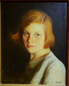 Jackie Hudson by William McGregor Paxton, c. 1920s, oil on canvas - Cape Ann Museum - Gloucester, MA - DSC01290