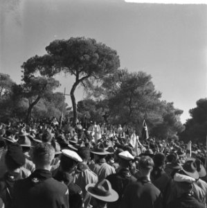 Jamboree 1963 te Marathon Griekenland Katholieke verkenners van hele wereld met, Bestanddeelnr 915-4288