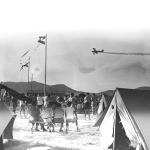 Jamboree 1963 te Marathon Griekenland Hollandkamp in Nederlands kamp oa met D, Bestanddeelnr 915-4192