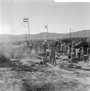 Jamboree 1963 te Marathon Griekenland Hollandkamp in Nederlands kamp oa met D, Bestanddeelnr 915-4205