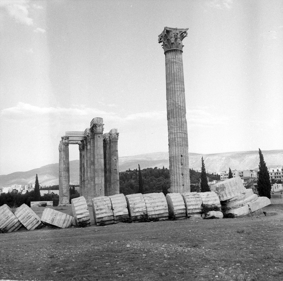 Jamboree 1963 te Marathon Griekenland Griekse bouwwerken en genre Athene, Bestanddeelnr 915-4347