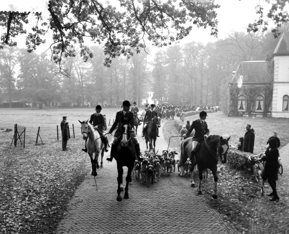 Jaarlijkse St Hubertusjacht te Amersfoort op het landgoed De Treek, Bestanddeelnr 910-8059