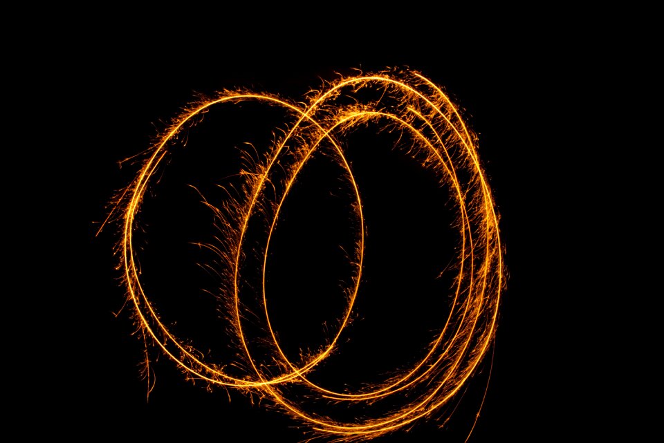 New year's eve shining fire