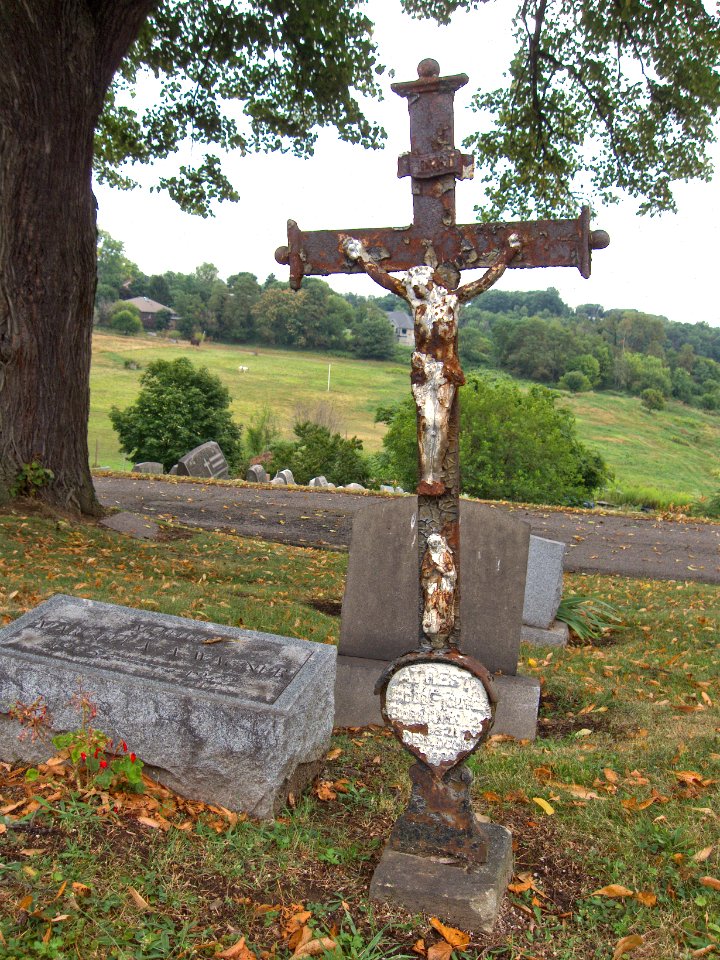 Jacob Fichter Cross, St. Mary’s Cemetery, Ross Township, 2015-08-18, 01