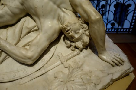 Jacques Bergé, Dying Gladiator, 1735 (detail)