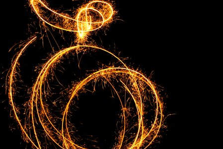 New year's eve shining fire