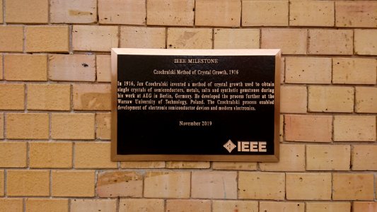 Jan-Czochalski-Plaque in Berlin