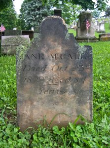 Jane McCall Tombstone, Oak Spring Cemetery, 2015-06-27, 02
