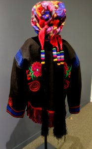 Jacket and headcloth, K'iche' Maya, Chichicastenango, mid to late 20th century, wool, cotton, synthetic - Textile Museum of Canada - DSC01343