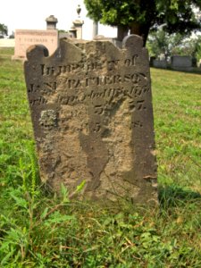 Jane Patterson Tombstone, Hiland Cemetery, 2015-08-17, 01