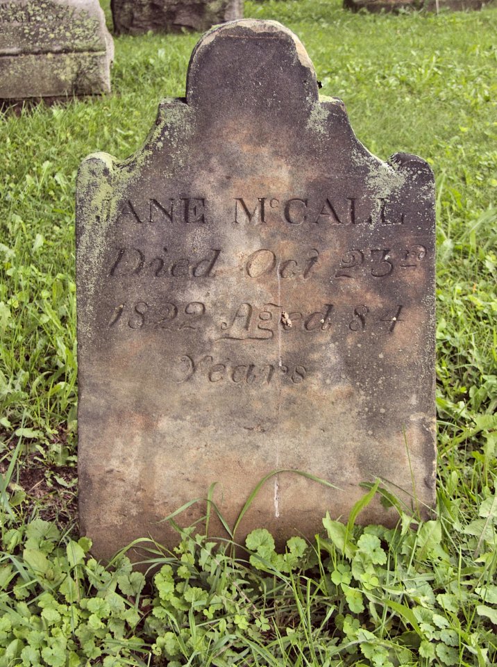 Jane McCall Tombstone, Oak Spring Cemetery, 2015-06-27, 01