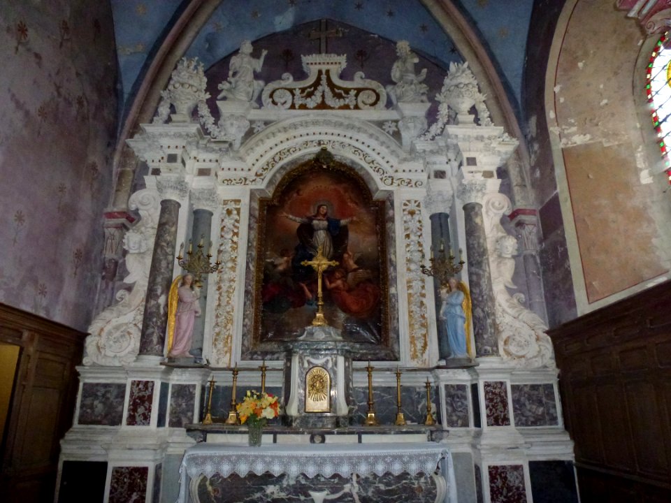 Jandun (Ardennes) église Notre-Dame, autel baroque