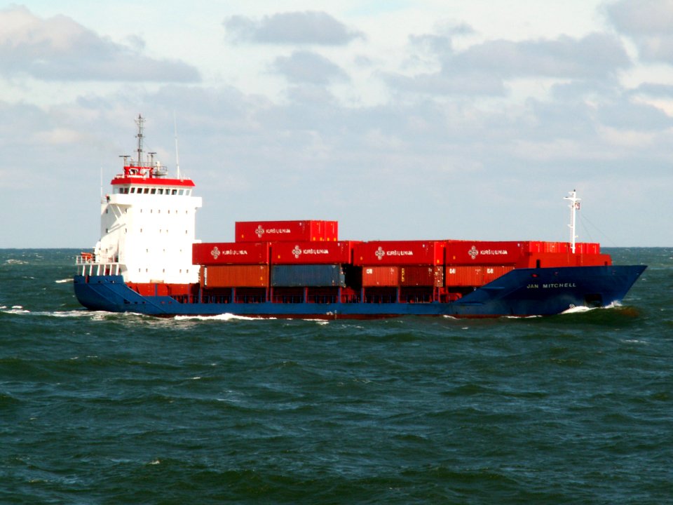 Jan Mitchell IMO 9184718 approaching Port of Rotterdam 10-Aug-2005