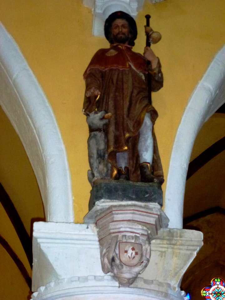 Jandun (Ardennes) église Notre-Dame, statue Saint Roch