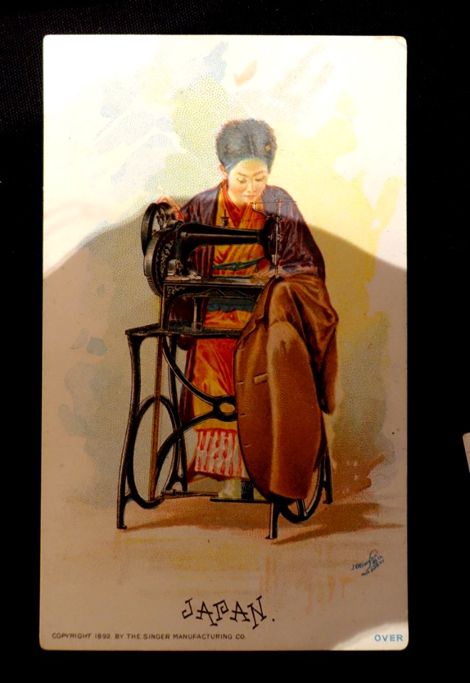 Japan, Singer Sewing Card, World's Columbian Exposition, 1892 - Peabody Museum, Harvard University - DSC06124
