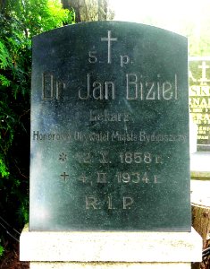 Jan Biziel - nagrobek