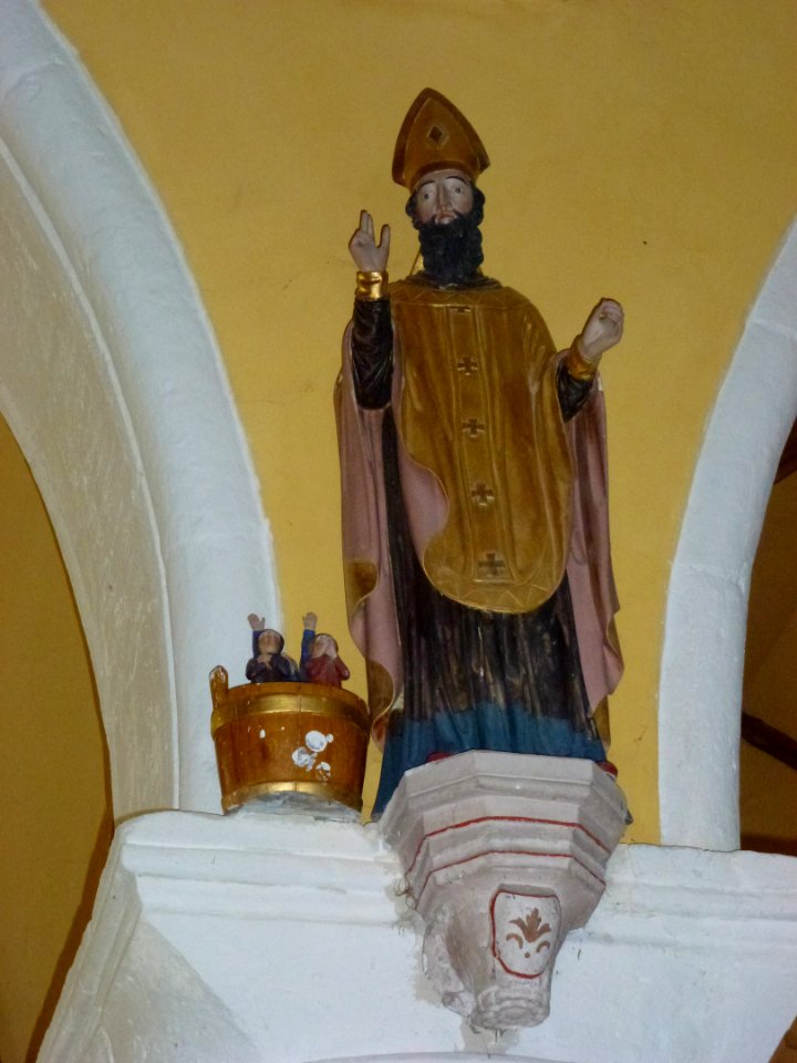Jandun (Ardennes) église Notre-Dame, statue Saint-Nicolas