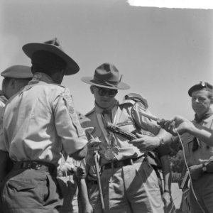 Jamboree 1963 te Marathon Griekenland De enige Surinamer in het kamp gaf de pri, Bestanddeelnr 915-4284