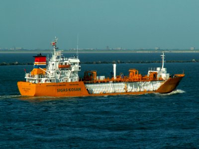 Jakob Kosan p2-1 approaching Port of Rotterdam, Holland 15-Jul-2006