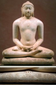 Jain Svetambara Tirthankara in Meditation Seated on a Throne Cushion, Solanki period, Metropolitan Museum of Art