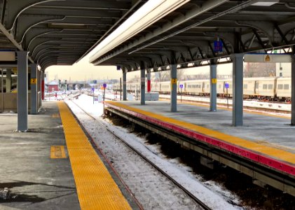 Jamaica LIRR station during 2020 COVID pandemic