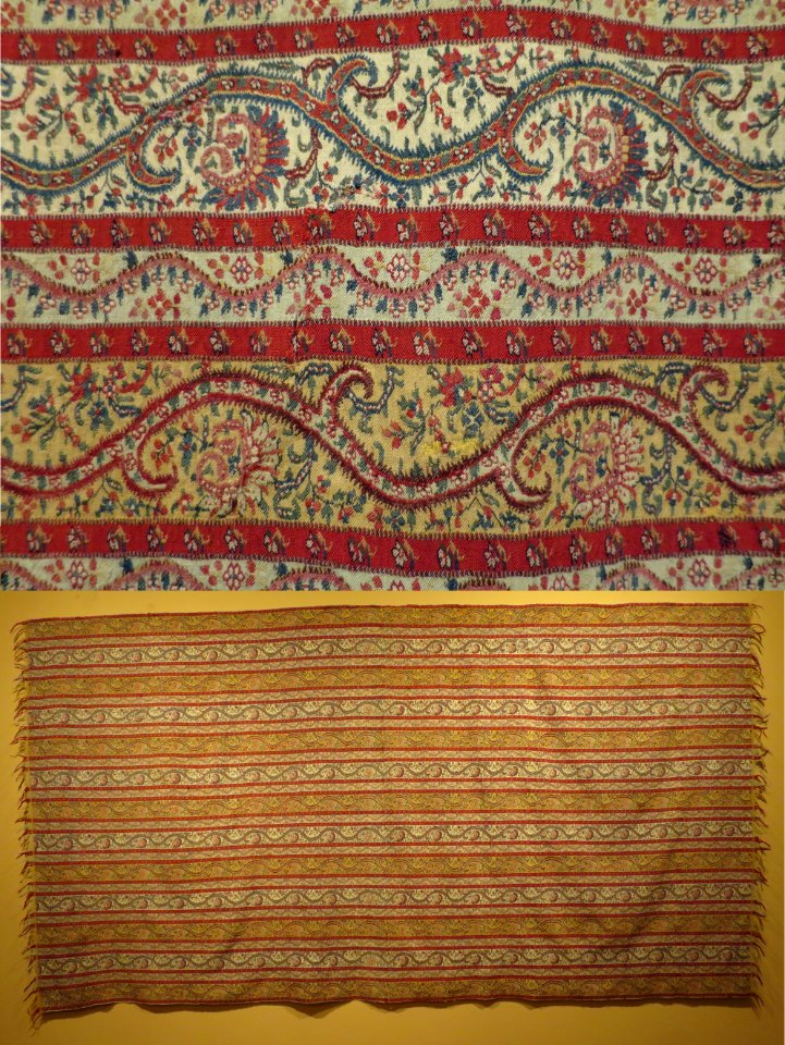 Jamewar shawl, Kashmir, wool, Honolulu Museum of Art 936