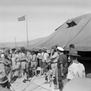 Jamboree 1963 te Marathon Griekenland Bezoek Griekse prins aan Amerikaans hoofd, Bestanddeelnr 915-4341
