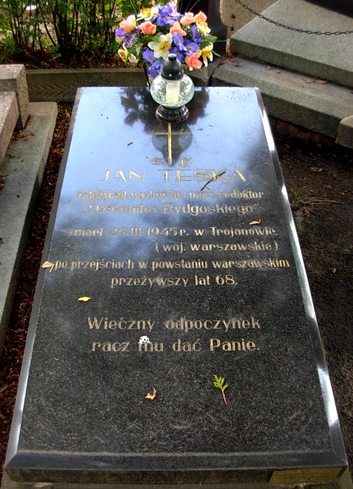 Jan Teska - nagrobek