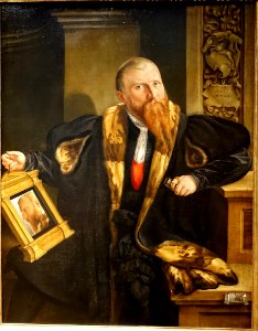 Jakob Hofmann, Nuremberg goldsmith, by Georg Pencz, Nurnberg, 1544, oil on canvas - Hessisches Landesmuseum Darmstadt - Darmstadt, Germany - DSC01273