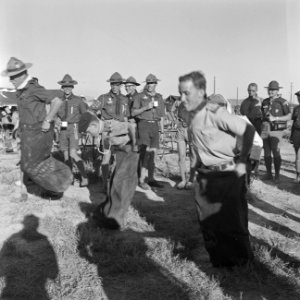 Jamboree 1963 te Marathon Griekenland. Hollandkamp in Nederlands kamp o.a. met D, Bestanddeelnr 915-4203