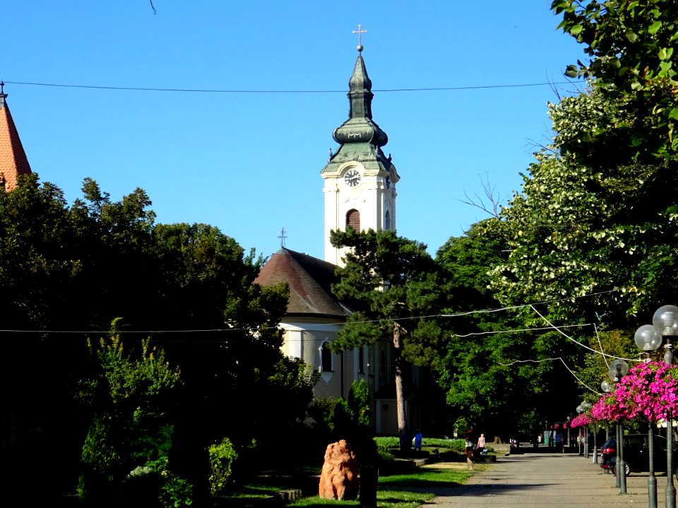 Kikinda main square Orthodox church