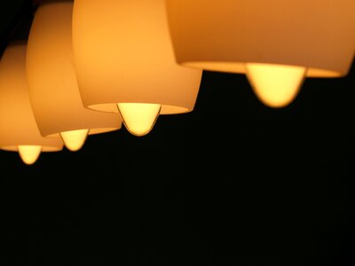 Lamp glow light bulbs photo