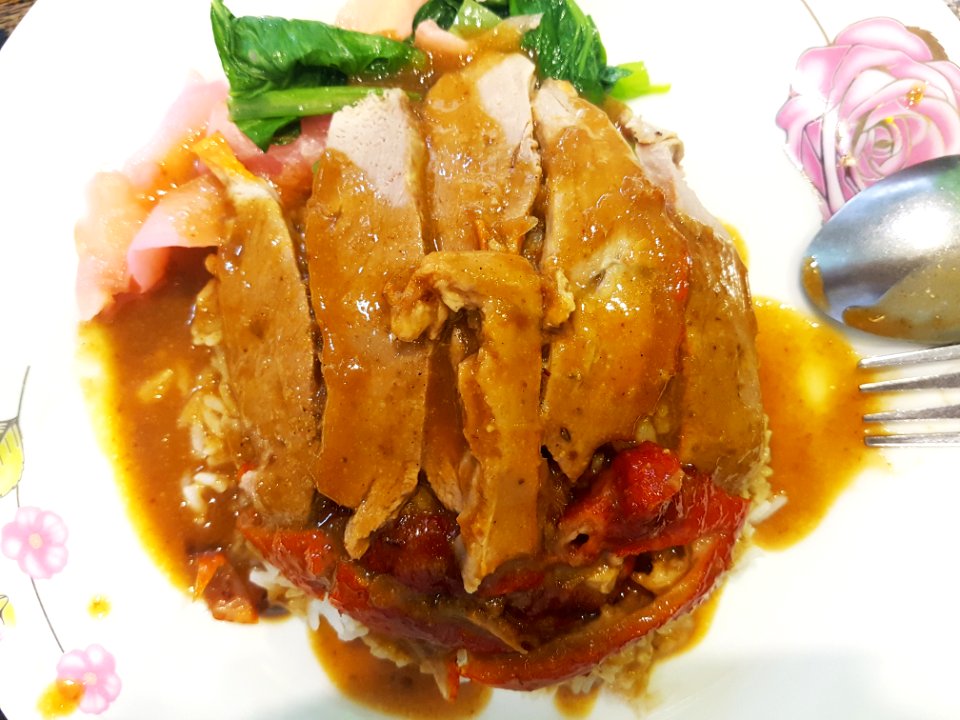 Khao na pet (duck rice), Pathum Thani, 2017-12-15 (1)