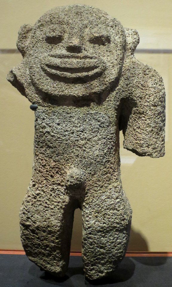 Ki'i pohaku, Hawaiian stone image from Necker Island, Bishop Museum, 07540