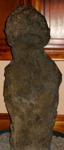 Ki'i pohaku, Hawaiian stone image, vesicular basalt, Bishop Museum