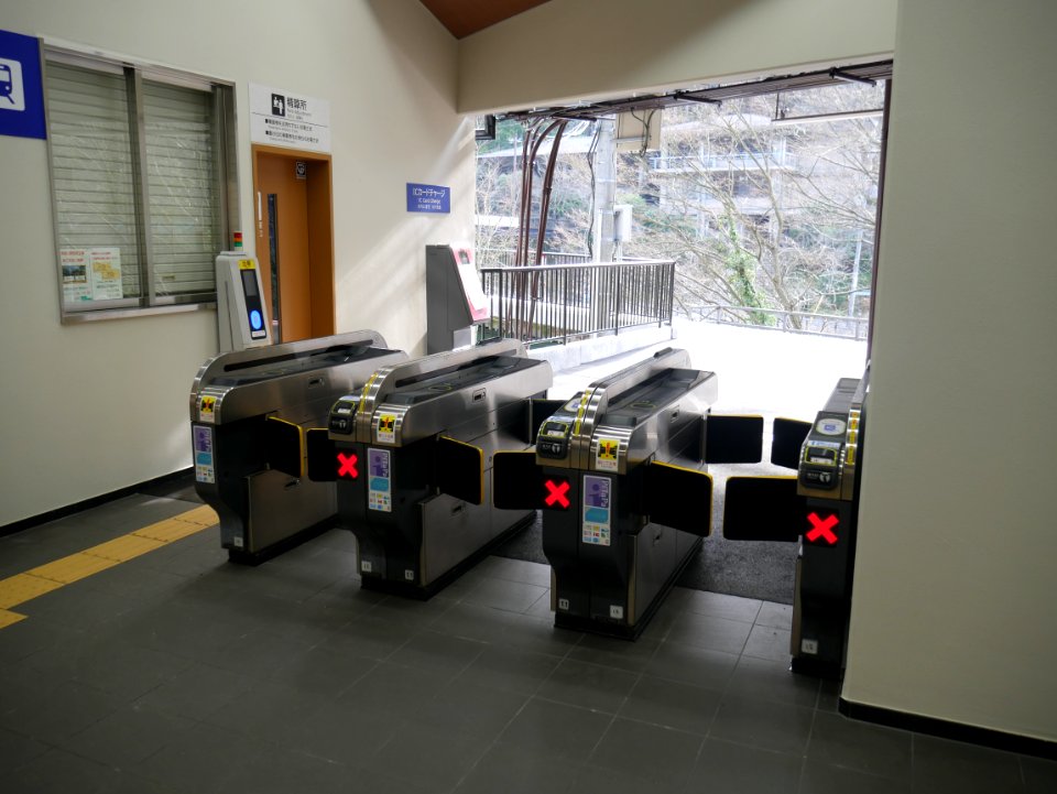 Kibune station automatic ticket gates