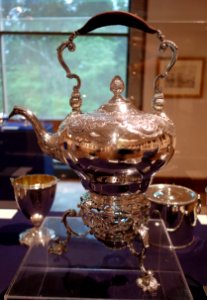 Kettle, Stand, and Burner, Peter Archambo I, British, 1740-1741, silver - Huntington Museum of Art - DSC05382
