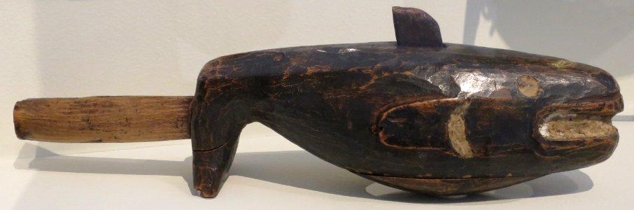 Killer whale rattle, Eskimo, c, 1900, Honolulu Museum of Art
