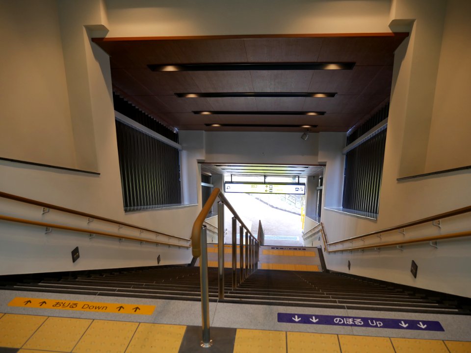 Kibune station stairs