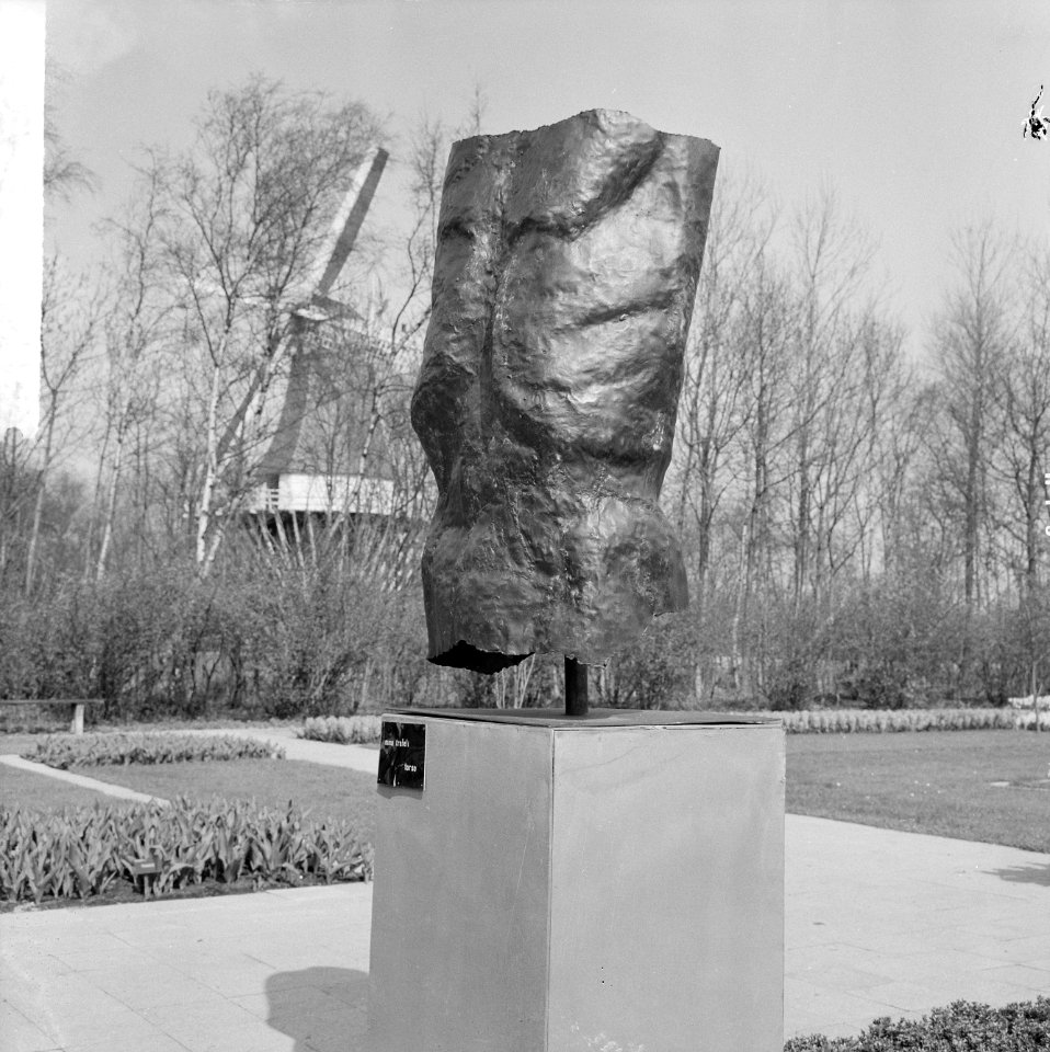 Keukenhof 1964, beeldende kunst, Torso Mino Trafeli, Bestanddeelnr 916-3259