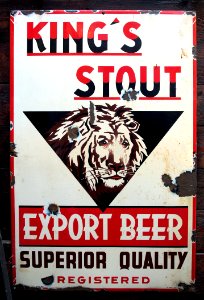 Kings Stout enamel beer advertising sign