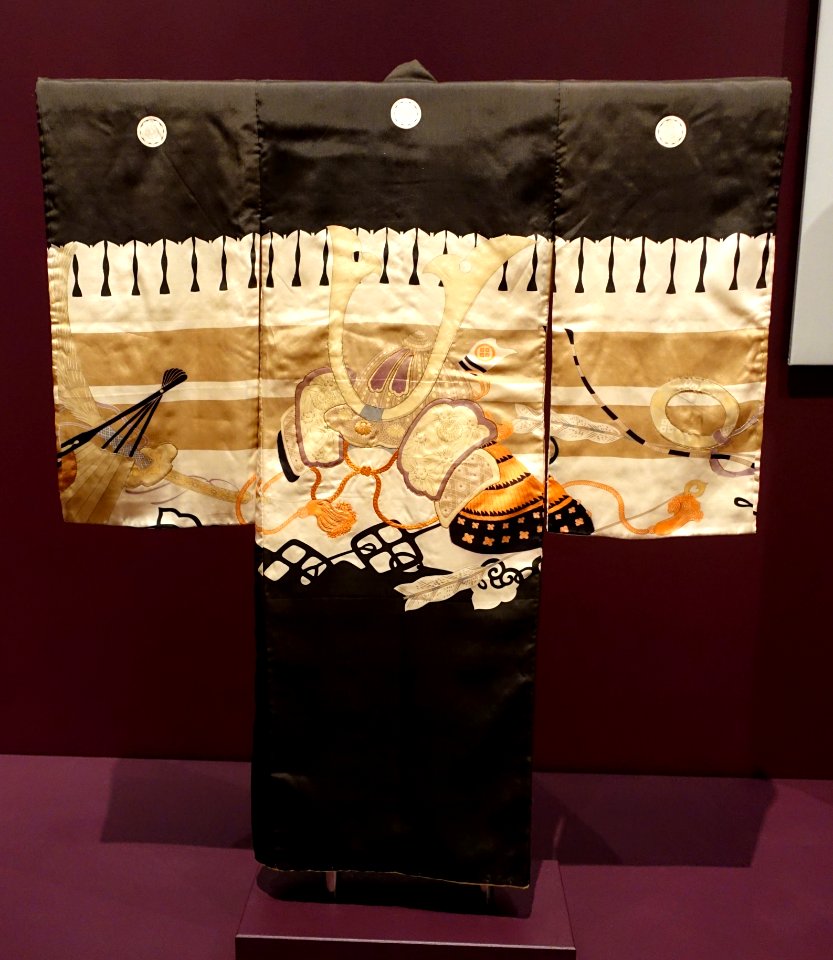 Kimono for a boy's omiyamairi (first shrine visit), Japan, Showa period, early 20th century, silk - Textile Museum, George Washington University - DSC09486