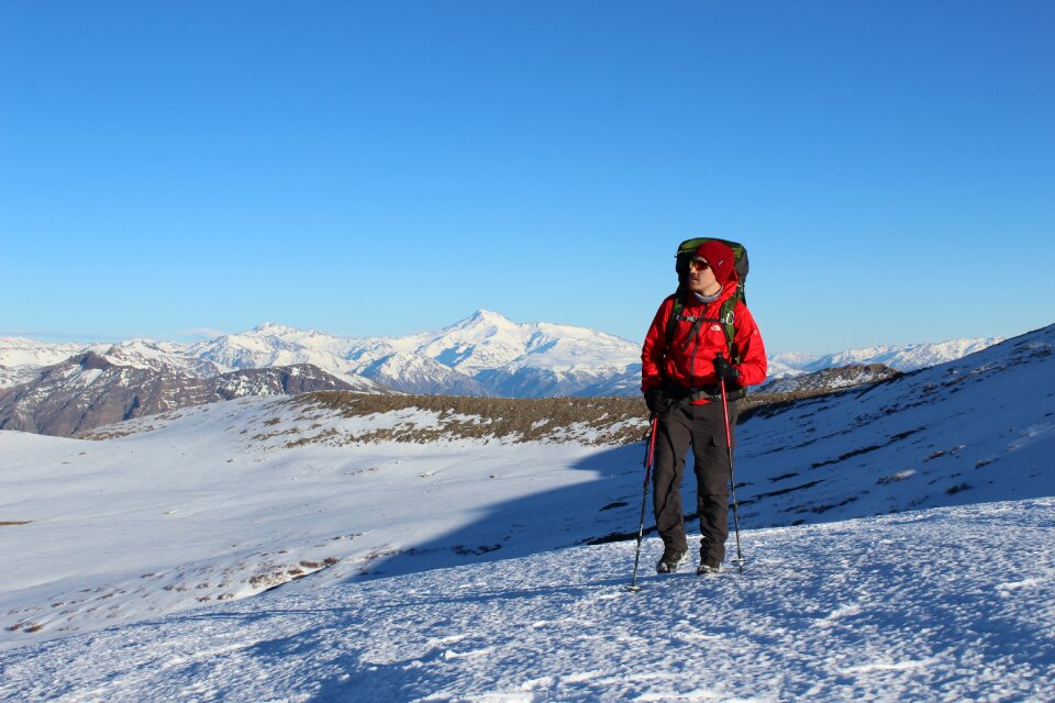 Landscape cold mountaineering